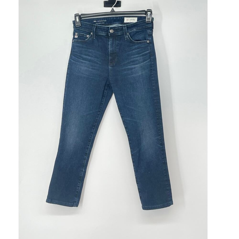 AG Adriano Goldschmied Mari High Rise Slim‎ Straight Dark Wash 27R